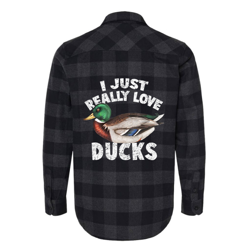 I Just Really Love Ducks Cute Mallard Duck Flannel Shirt by yumgaugeteuda | Artistshot