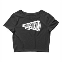 Vintage Megaphone Rock Island Independents White Independents Wordmark Crop Top | Artistshot