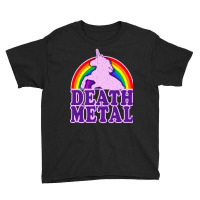 Funny Death Metal Unicorn Rainbow Youth Tee | Artistshot