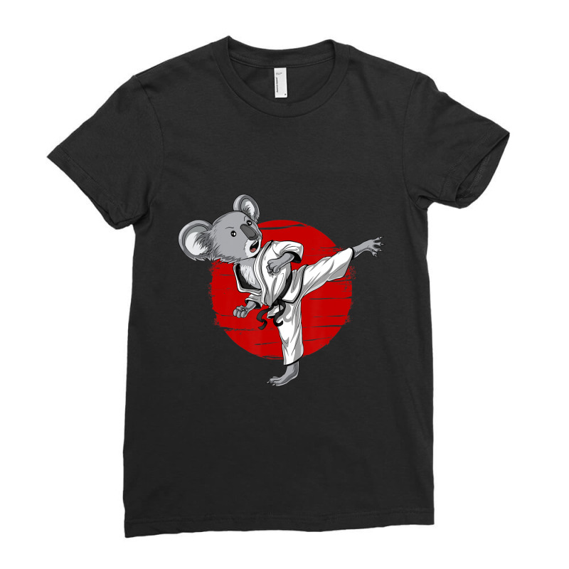 Koala Bear Karate Ninja Jiujitsu Taekwondo Ladies Fitted T-Shirt by femalesbaubles | Artistshot