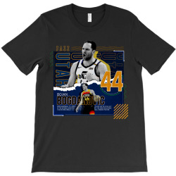 Bojan Bogdanovic Basketball Paper Poster Jazz 2 - Bojan Bogdanovic - T-Shirt