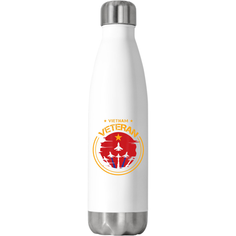 Mens Vietnam Veteran War Vet Soldier American Stainless Steel Water Bottle | Artistshot