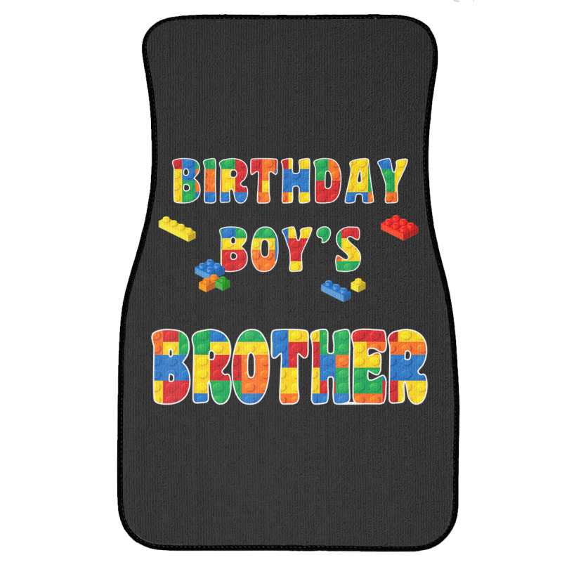 Building Block Brother Of The Birthday Boy Colorful Front Car Mat | Artistshot