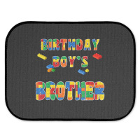 Building Block Brother Of The Birthday Boy Colorful Rear Car Mat | Artistshot