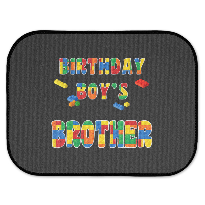 Building Block Brother Of The Birthday Boy Colorful Rear Car Mat | Artistshot