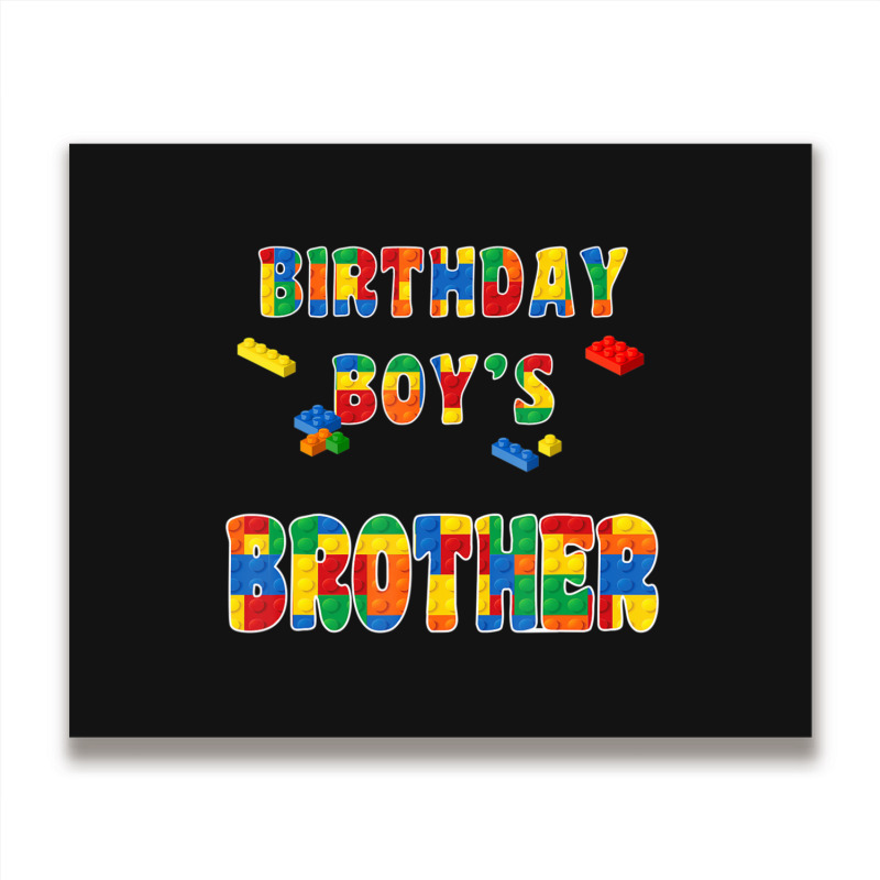 Building Block Brother Of The Birthday Boy Colorful Metal Print Horizontal | Artistshot