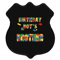 Building Block Brother Of The Birthday Boy Colorful Shield Patch | Artistshot