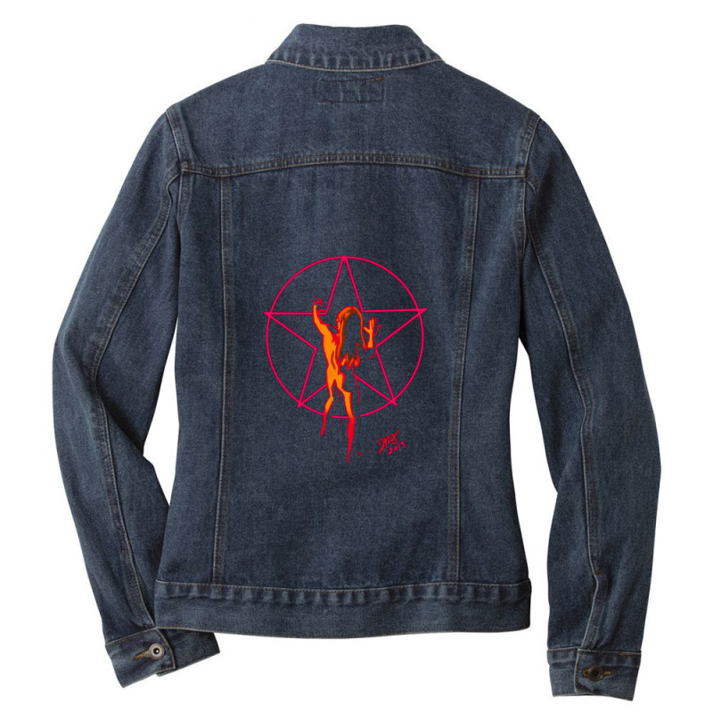 Star Woman Handle 1 Ladies Denim Jacket by MargaretWest | Artistshot