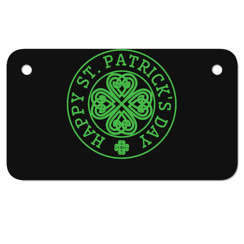 St Patricks Day T  Shirt Happy St Patricks Day Motorcycle License Plate | Artistshot