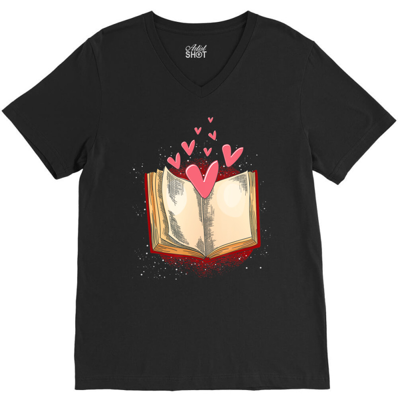 Reader Bookworm Book Nerd Book Lover Heart Reading V-Neck Tee by seifertmurryq3jmxs | Artistshot