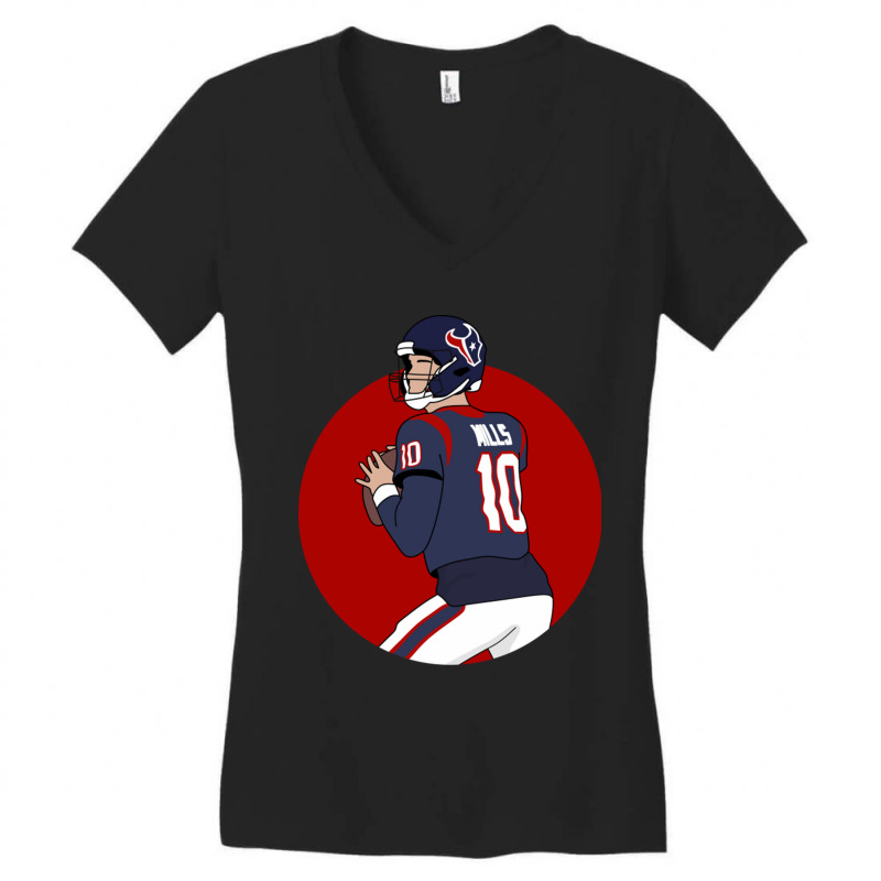 Mills The Quarterback Women's V-Neck T-Shirt by SparkleTzeremes | Artistshot