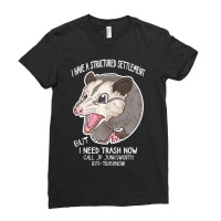 I Need Trash Now Possum Possum Ladies Fitted T-shirt | Artistshot