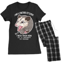 I Need Trash Now Possum Possum Women's Pajamas Set | Artistshot