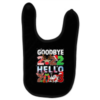 Goodbye 2022 Hello 2023 Cute Christmas Tee Baby Bibs | Artistshot