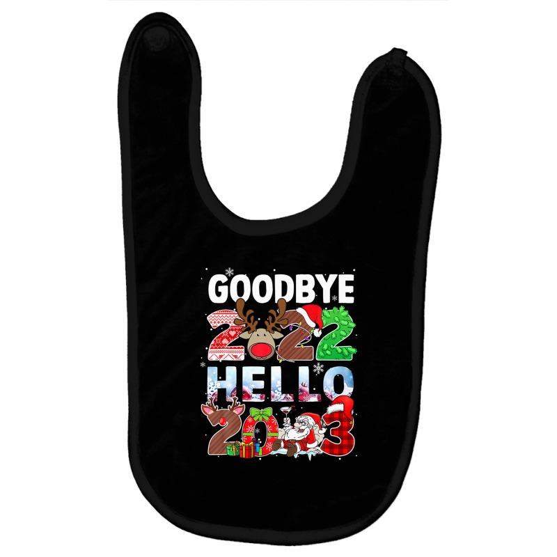 Goodbye 2022 Hello 2023 Cute Christmas Tee Baby Bibs | Artistshot