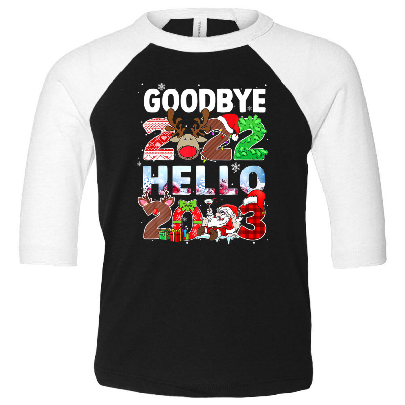 Goodbye 2022 Hello 2023 Cute Christmas Tee Toddler 3/4 Sleeve Tee | Artistshot