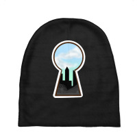 Keyhole Silhouette Baby Beanies | Artistshot