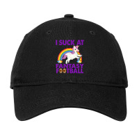 I Suck At Fantasy Football Unicorn Fantasy Football Champion Adjustable Cap | Artistshot