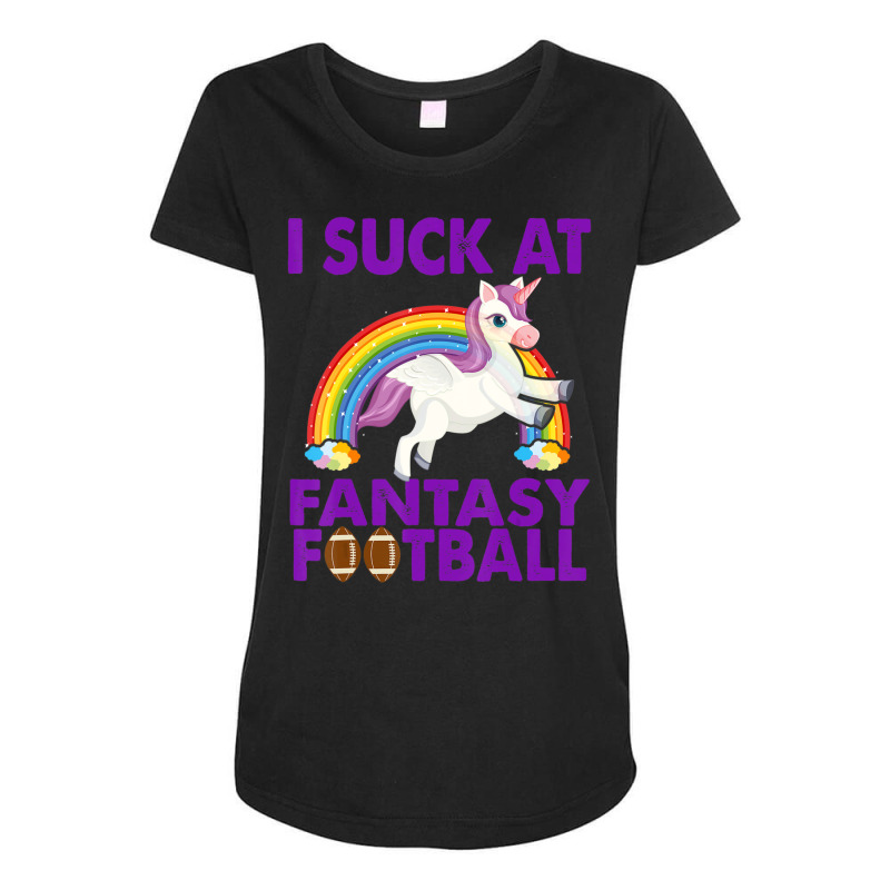 I Suck At Fantasy Football Unicorn Fantasy Football Champion Maternity Scoop Neck T-shirt by Min06 | Artistshot