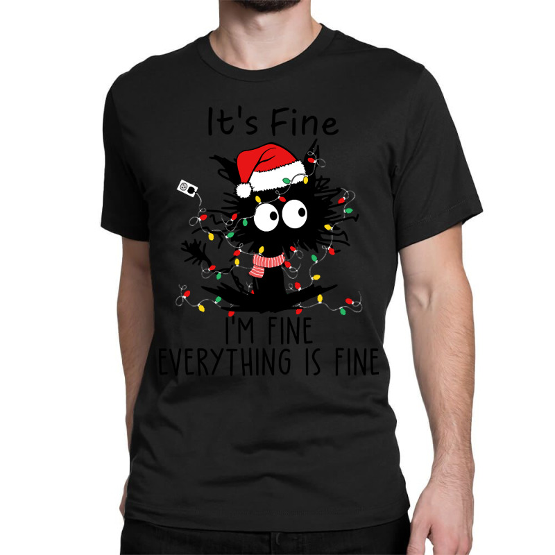 Funny Christmas Cat-mwn8q Classic T-shirt by Babcock Bostick | Artistshot