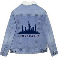 Brookhaven Long Island New York Unisex Sherpa-lined Denim Jacket | Artistshot