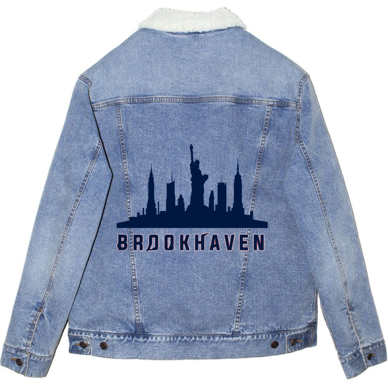 Brookhaven Long Island New York Unisex Sherpa-Lined Denim Jacket by LUCYICHARDS | Artistshot