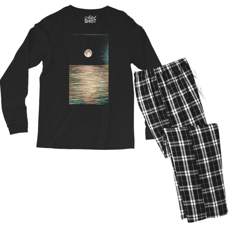 Ocean T  Shirt Moonlit Sea T  Shirt Men's Long Sleeve Pajama Set by christiansenmarlene | Artistshot