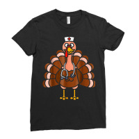 Registered Nurse Thanksgiving Dinner Meal Turkey Trot Gobble T Shirt Ladies Fitted T-shirt | Artistshot