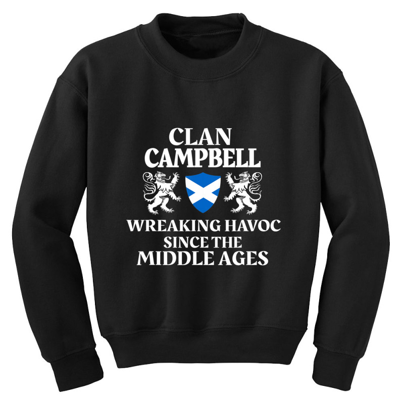 Campbell Scottish Family Clan Scotland Name Lion Youth Sweatshirt by degreesgunner | Artistshot