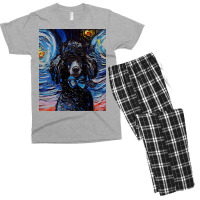 Poodle T  Shirt Standard Black Poodle Night ( Portrait) T  Shirt Men's T-shirt Pajama Set | Artistshot