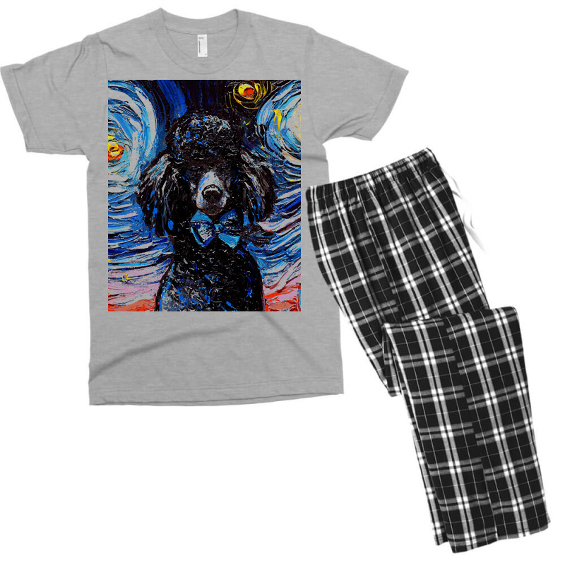 Poodle T  Shirt Standard Black Poodle Night ( Portrait) T  Shirt Men's T-shirt Pajama Set by greenholttroy502 | Artistshot