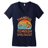 Technology Specialist Job Funny Thanksgiving T Shirt Women's V-neck T-shirt | Artistshot