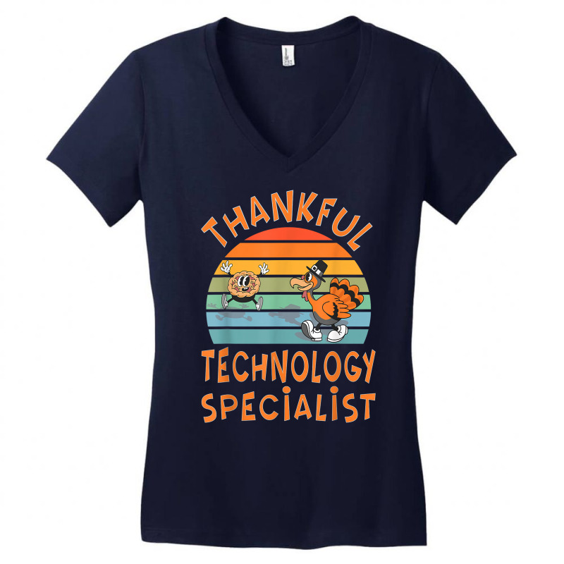 Technology Specialist Job Funny Thanksgiving T Shirt Women's V-Neck T-Shirt by maryannmjra8 | Artistshot