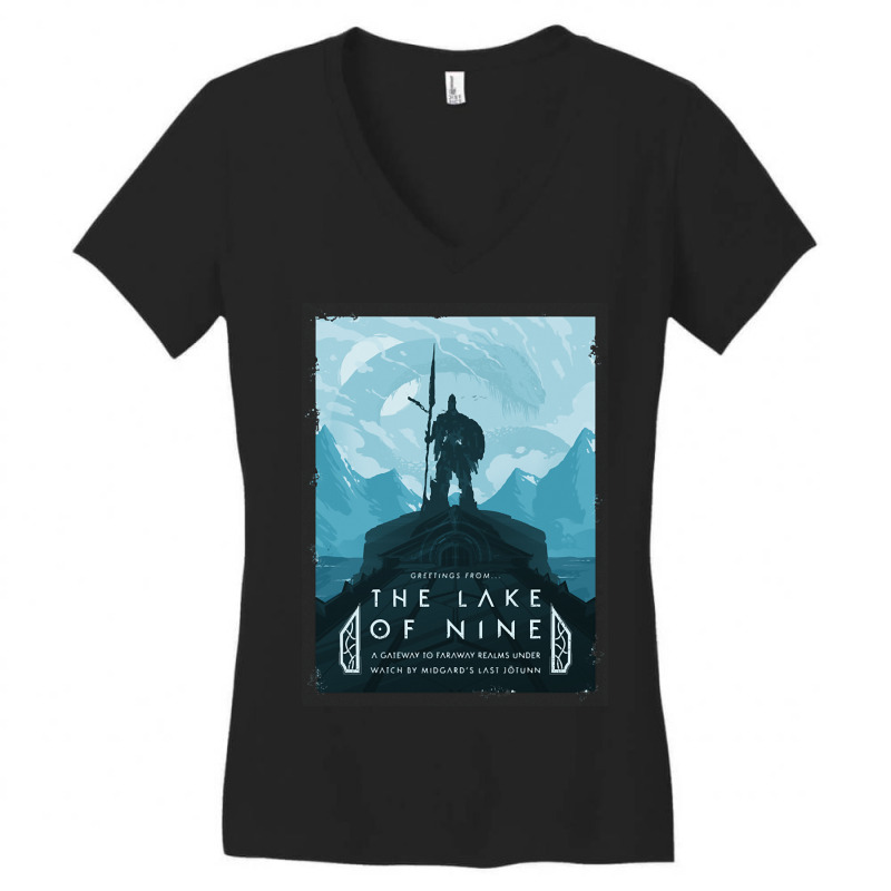 Visit Midgard Women's V-Neck T-Shirt by Mary Hatton | Artistshot