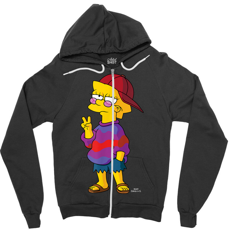 The Simpsons Cool Kid Lisa Zipper Hoodie | Artistshot