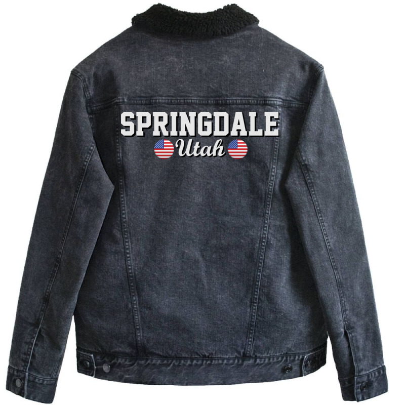 Springdale Utah Unisex Sherpa-lined Denim Jacket | Artistshot