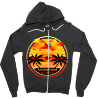 Amelia Island Beach, Palm Trees Sunset, Florida Summer-qz1m6 Zipper Hoodie | Artistshot