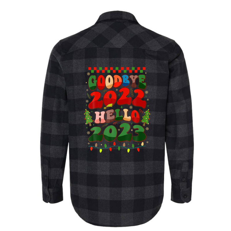 Goodbye 2022 Hello 2023 Happy New Year Christmas Xmas Groovy Flannel Shirt | Artistshot