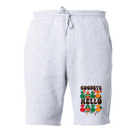 Goodbye 2022 Hello 2023 Happy New Year 2023 Christmas Groovy Fleece Short | Artistshot