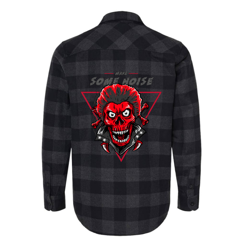 Skeleton Make Some Noise Flannel Shirt | Artistshot