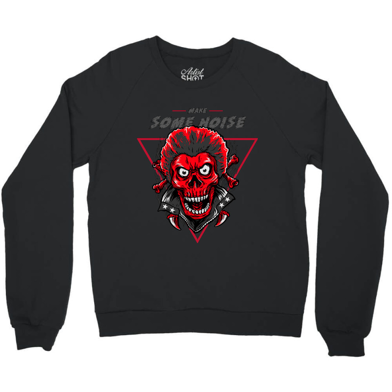 Skeleton Make Some Noise Crewneck Sweatshirt | Artistshot