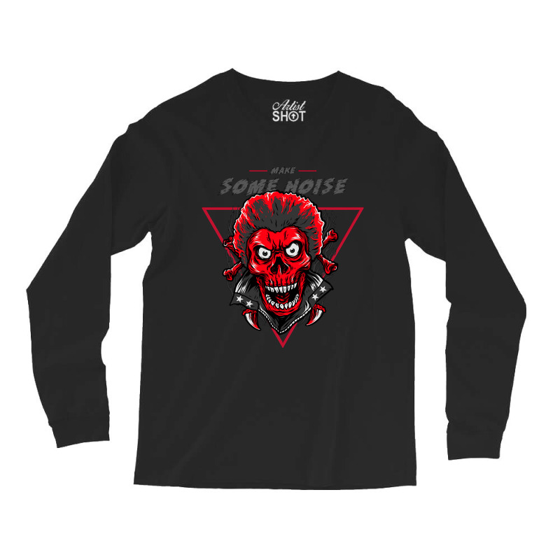 Skeleton Make Some Noise Long Sleeve Shirts | Artistshot