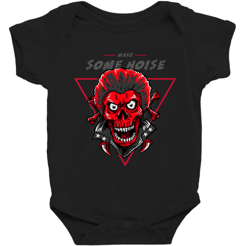 Skeleton Make Some Noise Baby Bodysuit | Artistshot