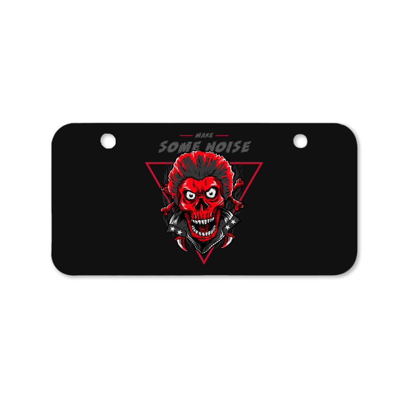 Skeleton Make Some Noise Bicycle License Plate | Artistshot