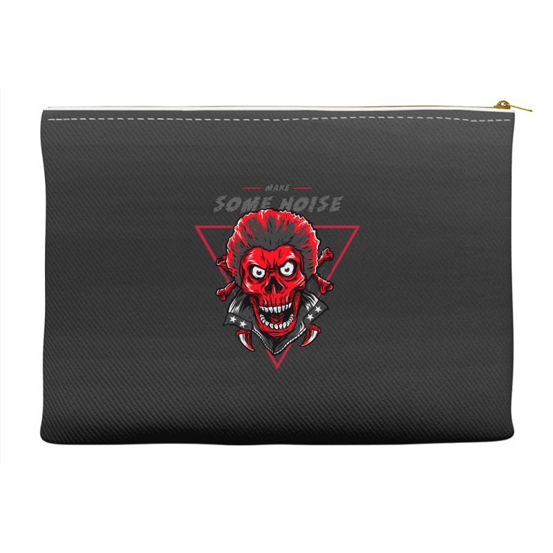 Skeleton Make Some Noise Accessory Pouches | Artistshot