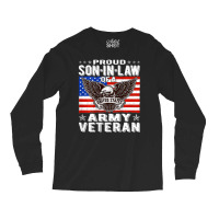 Mens Proud Son-in-law Of Army Veteran Patriotic Military Family Long Sleeve Shirts | Artistshot