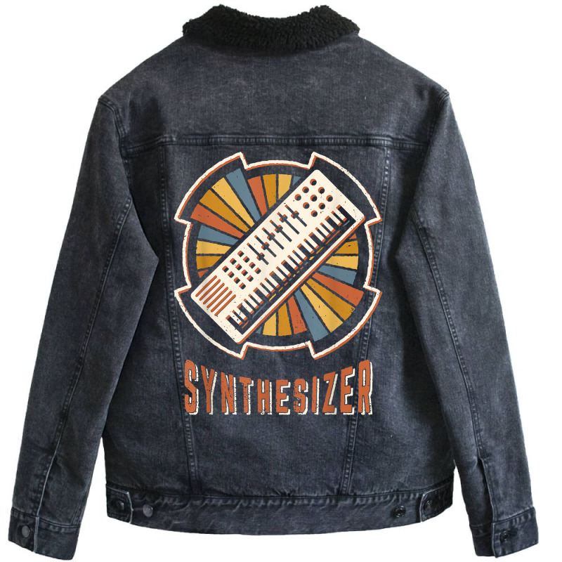 Synthesizer Vintage Classic Retro Music Love T Shirt Unisex Sherpa-lined Denim Jacket | Artistshot