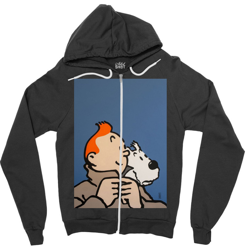 Tin Tin Zipper Hoodie | Artistshot