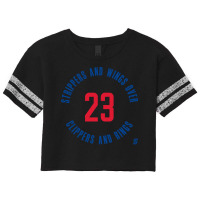 Strippers And Wings Over Clippers And Rings Scorecard Crop Tee | Artistshot