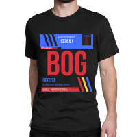 Bogota Bog Airport Code Baggage Tag Classic T-shirt | Artistshot